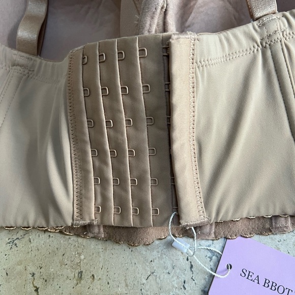 SEA BBOT Women Longline Strapless Bra Full Coverage Corset Bra Hide Back Fat 38C - Picture 5 of 9